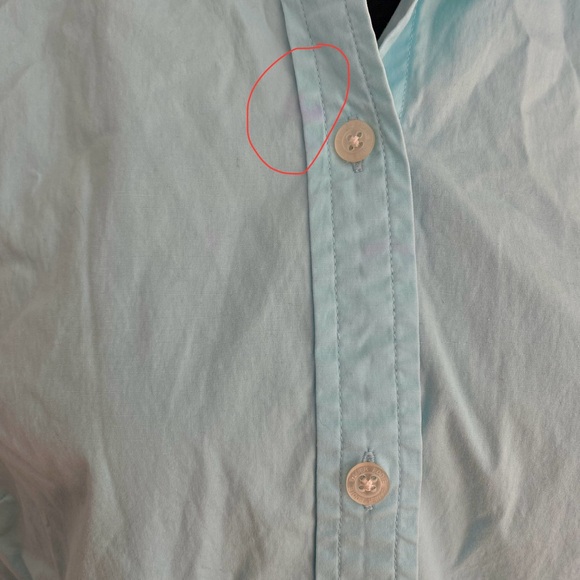 Eddie Bauer Large Light Blue Button Up Shirt with Buttoned Cuffs - Picture 7 of 7